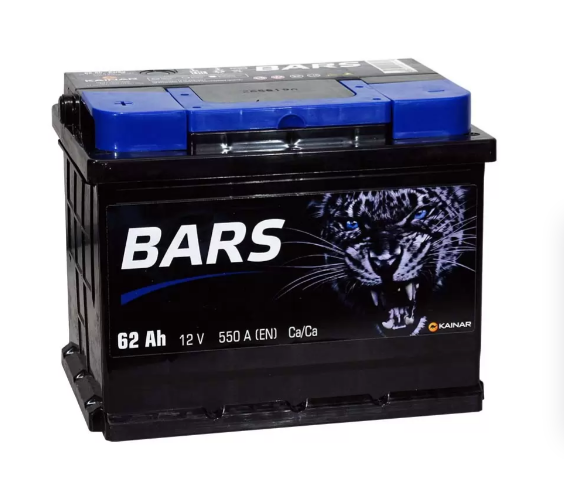 Аккумулятор 6СТ-62 VL "BARS GOLD" ЕВРО