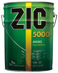 Масло ZIC Х5000 5W30 Dizel (полусинт.диз.) 20л