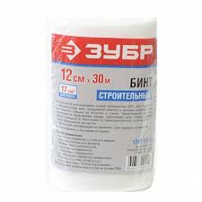 Бинт ЗУБР строит., повышен. прочности, 12см х 30м    1240-12-30