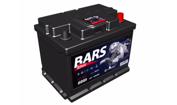 Аккумулятор 6СТ-60 VL "BARS Silver" ЕВРО