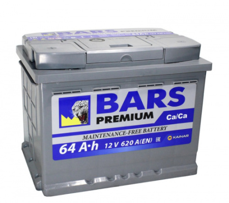 Аккумулятор 6СТ-64 VL "BARS Premium" ЕВРО   