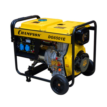 Генератор диз. CHAMPION DG6501E-3 (6.2/6.8 кВА 8,9 лс 12,5л 12V 103 кг, эл.стартер) 