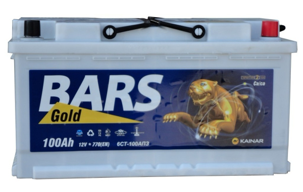 Аккумулятор 6СТ-100 VL "BARS Gold" ЕВРО